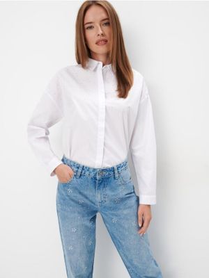 Koszula damska na wiosnę elegancka Mohito ze sklepu: Mohito w kategorii: Koszule damskie - zdjęcie 55A556F-010-6967_737CI