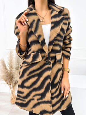 Płaszcz damski casual ModnaKiecka.pl ze sklepu: ModnaKiecka.pl w kategorii: Płaszcze damskie - zdjęcie 64ECE52-355-6290_23058611
