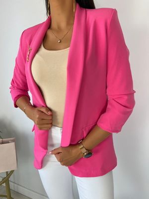 Marynarka na wiosnę ModnaKiecka.pl ze sklepu: ModnaKiecka.pl w kategorii: Marynarki damskie - zdjęcie 64ECE52-355-6290_23060510