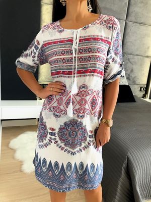 Sukienka na wiosnę ModnaKiecka.pl ze sklepu: ModnaKiecka.pl w kategorii: Sukienki - zdjęcie 64ECE52-355-6290_23060840
