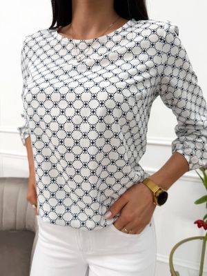 Bluzka damska casual ModnaKiecka.pl ze sklepu: ModnaKiecka.pl w kategorii: Bluzki damskie - zdjęcie 64ECE52-355-6290_23067149