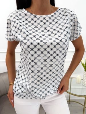 Bluzka damska casual ModnaKiecka.pl ze sklepu: ModnaKiecka.pl w kategorii: Bluzki damskie - zdjęcie 64ECE52-355-6290_23067786