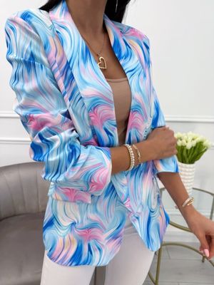 Marynarka casual wiosenny ModnaKiecka.pl ze sklepu: ModnaKiecka.pl w kategorii: Marynarki damskie - zdjęcie 64ECE52-355-6290_23068183