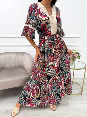 Sukienka trapezowa boho ModnaKiecka.pl ze sklepu: ModnaKiecka.pl w kategorii: Sukienki - zdjęcie 64ECE52-355-6290_23068892