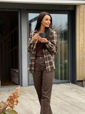 Koszula damska jesienna ModnaKiecka.pl ze sklepu: ModnaKiecka.pl w kategorii: Koszule damskie - zdjęcie 64ECE52-355-6290_23070252