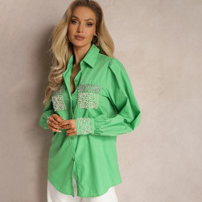 Koszula damska casual na wiosnę Renee ze sklepu: renee.pl w kategorii: Koszule damskie - zdjęcie 6BEED23A-9DF-769_302640