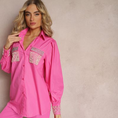 Koszula damska na wiosnę casual Renee ze sklepu: renee.pl w kategorii: Koszule damskie - zdjęcie 6BEED23A-9DF-769_302641