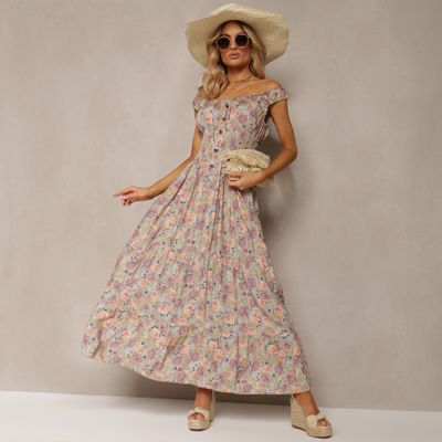 Sukienka boho Renee ze sklepu: renee.pl w kategorii: Sukienki - zdjęcie 6BEED23A-9DF-769_316403