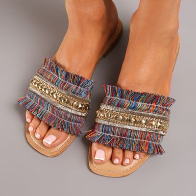 Klapki damskie boho Renee ze sklepu: renee.pl w kategorii: Klapki damskie - zdjęcie 6BEED23A-9DF-769_318950