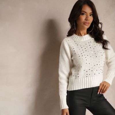 Sweter damski na zimę Renee ze sklepu: renee.pl w kategorii: Swetry damskie - zdjęcie 6BEED23A-9DF-769_353740