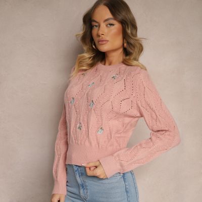 Sweter damski casual na zimę Renee ze sklepu: renee.pl w kategorii: Swetry damskie - zdjęcie 6BEED23A-9DF-769_354315
