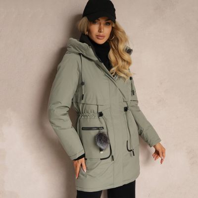 Parka damska na zimę Renee ze sklepu: renee.pl w kategorii: Parki damskie - zdjęcie 6BEED23A-9DF-769_357372