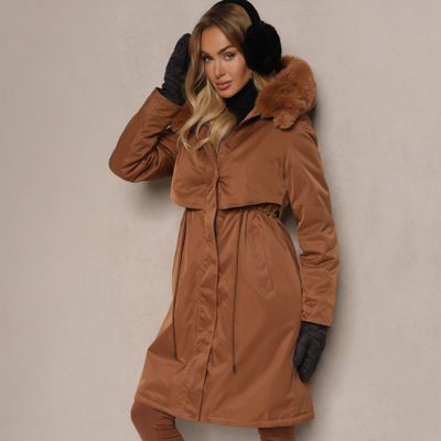 Parka damska casual na jesień Renee ze sklepu: renee.pl w kategorii: Parki damskie - zdjęcie 6BEED23A-9DF-769_363463