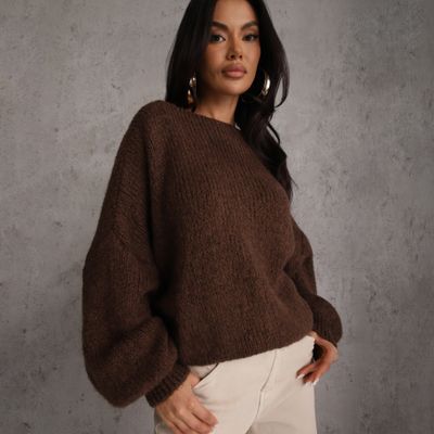 Sweter damski na zimę casual Renee ze sklepu: renee.pl w kategorii: Swetry damskie - zdjęcie 6BEED23A-9DF-769_386124