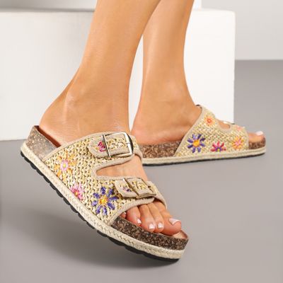 Klapki damskie w stylu boho Renee ze sklepu: renee.pl w kategorii: Klapki damskie - zdjęcie 6BEED23A-9DF-769_389129