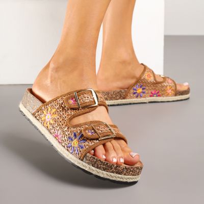 Klapki damskie wiosenne w stylu boho Renee ze sklepu: renee.pl w kategorii: Klapki damskie - zdjęcie 6BEED23A-9DF-769_389145
