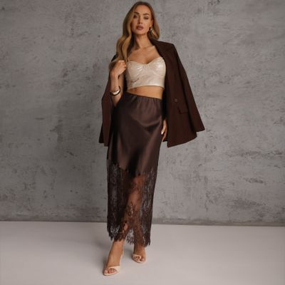 Spódnica z koronką Renee ze sklepu: renee.pl w kategorii: Spódnice - zdjęcie 6BEED23A-9DF-769_401512