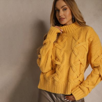 Sweter damski klasyczny Renee ze sklepu: renee.pl w kategorii: Swetry damskie - zdjęcie 6BEED23A-9DF-769_401556
