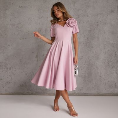 Renee - Sukienka w kwiaty elegancka ze sklepu: renee.pl w kategorii: Sukienki - zdjęcie 6BEED23A-9DF-769_408547