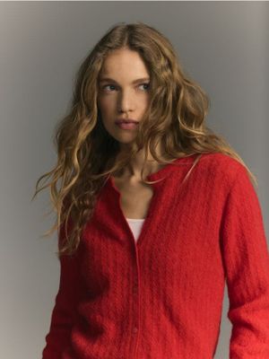 Sweter damski casual bez wzorów Reserved ze sklepu: Reserved w kategorii: Swetry damskie - zdjęcie 74CCA4C-3C1-6972_113IT