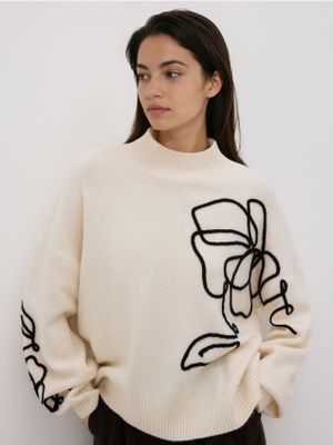 Sweter damski casualowy Reserved ze sklepu: Reserved w kategorii: Swetry damskie - zdjęcie 74CCA4C-3C1-6972_129HH