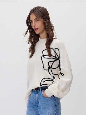 Sweter damski casualowy Reserved ze sklepu: Reserved w kategorii: Swetry damskie - zdjęcie 74CCA4C-3C1-6972_129HH