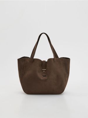 Shopper bag z nadrukami elegancka Reserved ze sklepu: Reserved w kategorii: Torby Shopper bag - zdjęcie 74CCA4C-3C1-6972_192FE