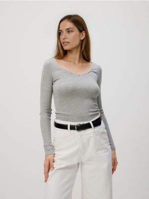 Bluzka damska casual koronkowa Reserved ze sklepu: Reserved w kategorii: Bluzki damskie - zdjęcie 74CCA4C-3C1-6972_440KL