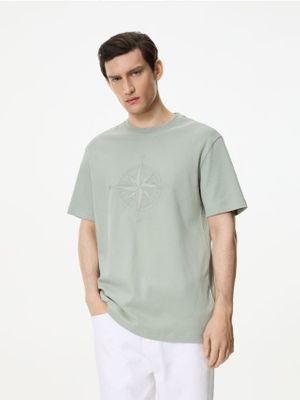 T-shirt męski casual Reserved ze sklepu: Reserved w kategorii: T-shirty męskie - zdjęcie 74CCA4C-3C1-6972_477IW