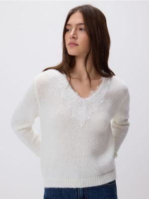 Sweter damski jesienny Reserved ze sklepu: Reserved w kategorii: Swetry damskie - zdjęcie 74CCA4C-3C1-6972_661JL