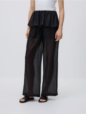 Spodnie damskie bez wzorów Reserved ze sklepu: Reserved w kategorii: Spodnie damskie - zdjęcie 74CCA4C-3C1-6972_810KG