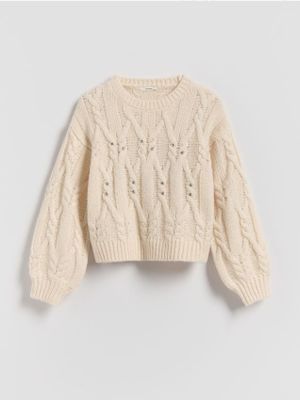 Sweter dziewczęcy na wiosnę casual Reserved ze sklepu: Reserved w kategorii: Swetry dziewczęce - zdjęcie 74CCA4C-3C1-6972_841FH