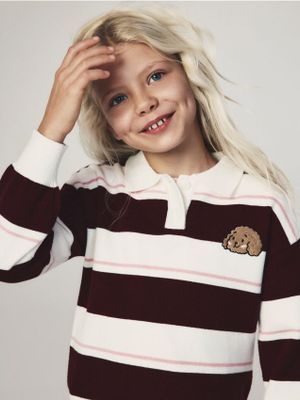 Sweter dziewczęcy w paski Reserved ze sklepu: Reserved w kategorii: Swetry dziewczęce - zdjęcie 74CCA4C-3C1-6972_845CF