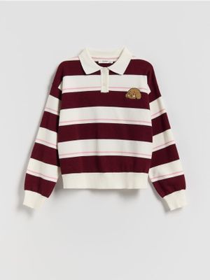 Sweter dziewczęcy w paski Reserved ze sklepu: Reserved w kategorii: Swetry dziewczęce - zdjęcie 74CCA4C-3C1-6972_845CF
