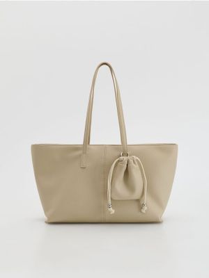 Shopper bag jesienny Reserved ze sklepu: Reserved w kategorii: Torby Shopper bag - zdjęcie 74CCA4C-3C1-6972_857FC