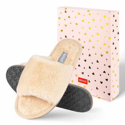 Kapcie damskie casual w groszki SOXO ze sklepu: Sklep SOXO w kategorii: Kapcie damskie - zdjęcie 811E0B19-B43-251_24519