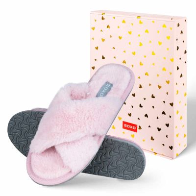 Kapcie damskie w groszki SOXO ze sklepu: Sklep SOXO w kategorii: Kapcie damskie - zdjęcie 811E0B19-B43-251_24528