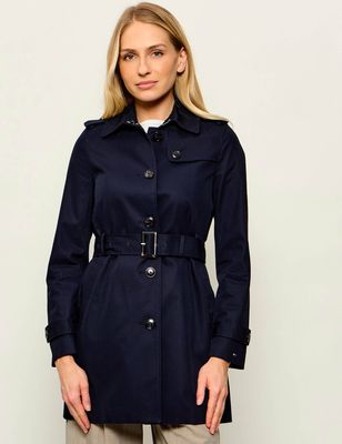 Płaszcz damski casualowy Tommy Hilfiger ze sklepu: Gomez Fashion Store w kategorii: Płaszcze damskie - zdjęcie 874714-BD9-10338_TH212W000294403