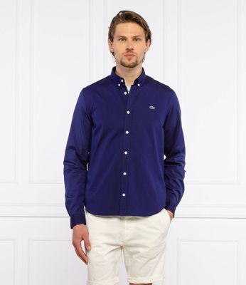 Koszula męska z kołnierzykiem button down na lato Lacoste ze sklepu: Gomez Fashion Store w kategorii: Koszule męskie - zdjęcie 874714-BD9-10338_LA212M000009166