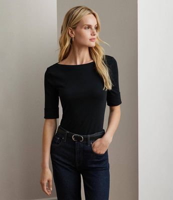 Bluzka damska bez wzorów LAUREN RALPH LAUREN ze sklepu: Gomez Fashion Store w kategorii: Bluzki damskie - zdjęcie 874714-BD9-10338_RL215W000047B74