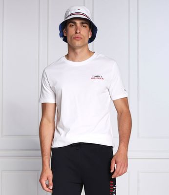 Tommy Hilfiger - T-shirt męski bez wzorów sportowy ze sklepu: Gomez Fashion Store w kategorii: T-shirty męskie - zdjęcie 874714-BD9-10338_TU222M000087D96