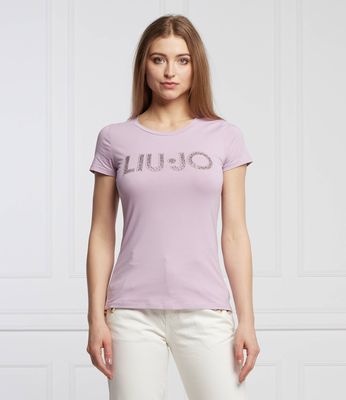Bluzka damska z napisami Liu Jo Rose ze sklepu: Gomez Fashion Store w kategorii: Bluzki damskie - zdjęcie 874714-BD9-10338_LO222W000005020