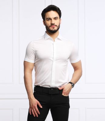 Koszula męska casualowa wiosenna Emporio Armani ze sklepu: Gomez Fashion Store w kategorii: Koszule męskie - zdjęcie 874714-BD9-10338_EA222M000094100