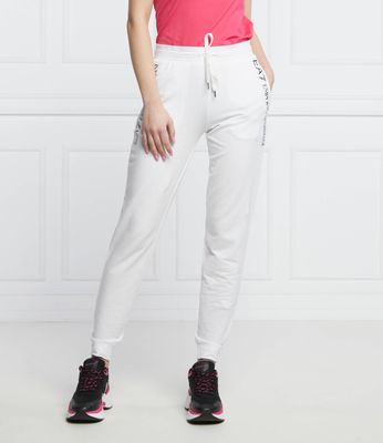Spodnie damskie gładkie casual EA7 ze sklepu: Gomez Fashion Store w kategorii: Spodnie damskie - zdjęcie 874714-BD9-10338_E7222W000009425