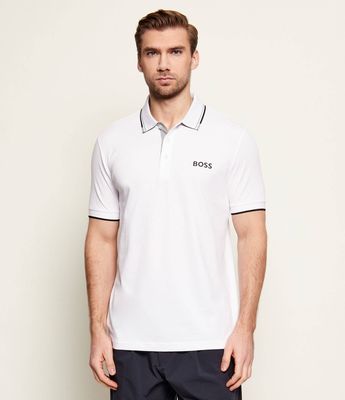 T-shirt męski casual na wiosnę BOSS GREEN ze sklepu: Gomez Fashion Store w kategorii: T-shirty męskie - zdjęcie 874714-BD9-10338_BG222M000085100