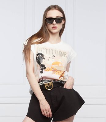Bluzka damska na wiosnę młodzieżowa Twinset Actitude ze sklepu: Gomez Fashion Store w kategorii: Bluzki damskie - zdjęcie 874714-BD9-10338_TA222W000030549