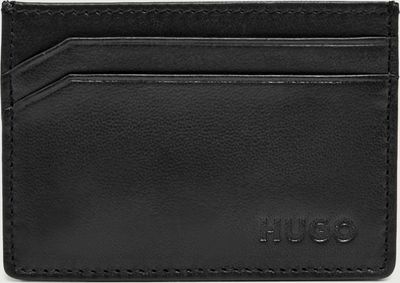 HUGO - Portfel męski bez wzorów ze sklepu: Gomez Fashion Store w kategorii: Portfele męskie - zdjęcie 874714-BD9-10338_BU222M000217001