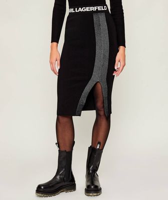 Karl Lagerfeld - Spódnica ze sklepu: Gomez Fashion Store w kategorii: Spódnice - zdjęcie 874714-BD9-10338_KL224W000017666