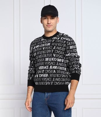 Sweter męski jesienny na wiosnę Versace Jeans Couture ze sklepu: Gomez Fashion Store w kategorii: Swetry męskie - zdjęcie 874714-BD9-10338_VR224M000009111