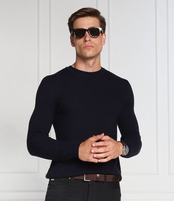 Sweter męski na wiosnę Emporio Armani ze sklepu: Gomez Fashion Store w kategorii: Swetry męskie - zdjęcie 874714-BD9-10338_EA225M000063122